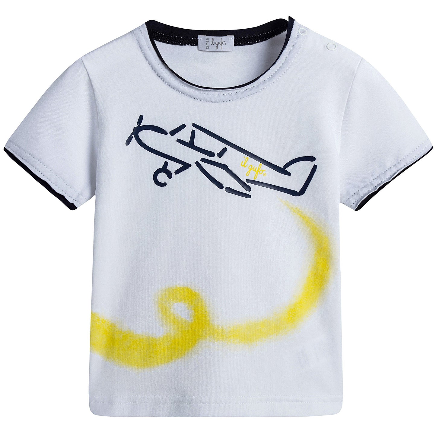 Baby Boys White T-Shirt And Dark Blue Shorts