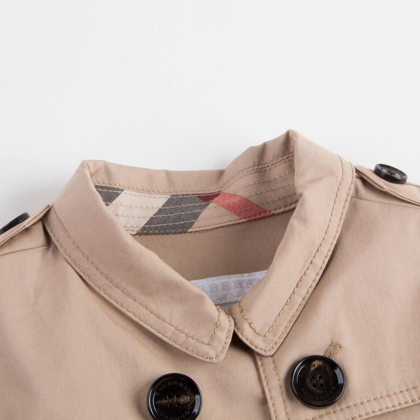 Baby Girls Beige Cotton Trench Dress