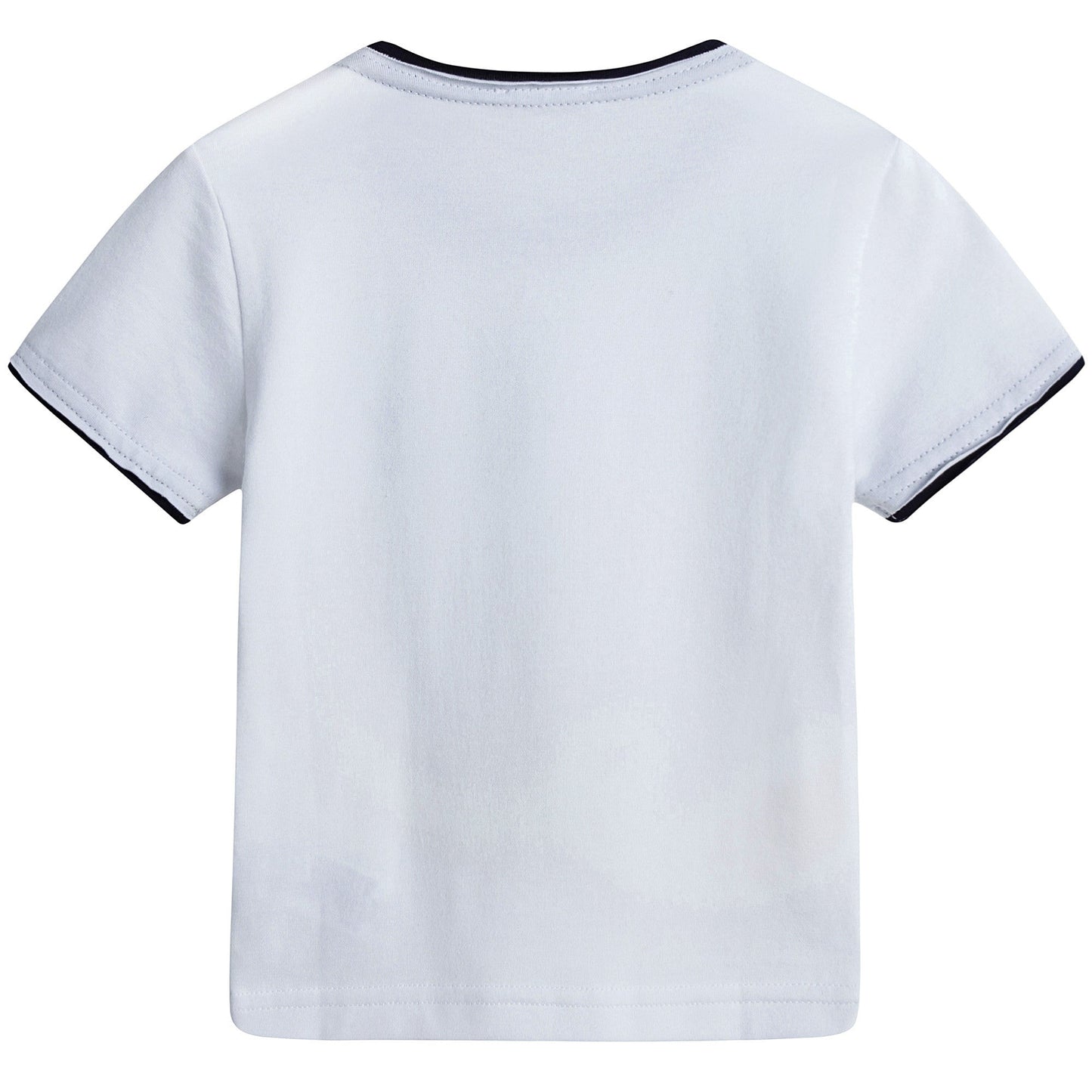 Baby Boys White T-Shirt And Dark Blue Shorts