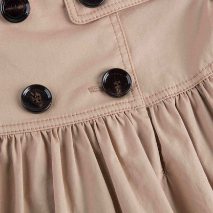 Baby Girls Beige Cotton Trench Dress