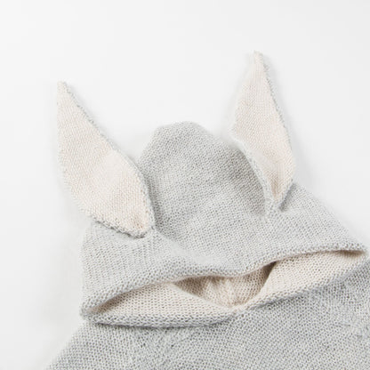 Baby Grey Rabbit Alpaca Hooded Animal Sweater