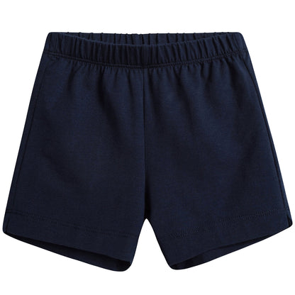 Baby Boys White T-Shirt And Dark Blue Shorts