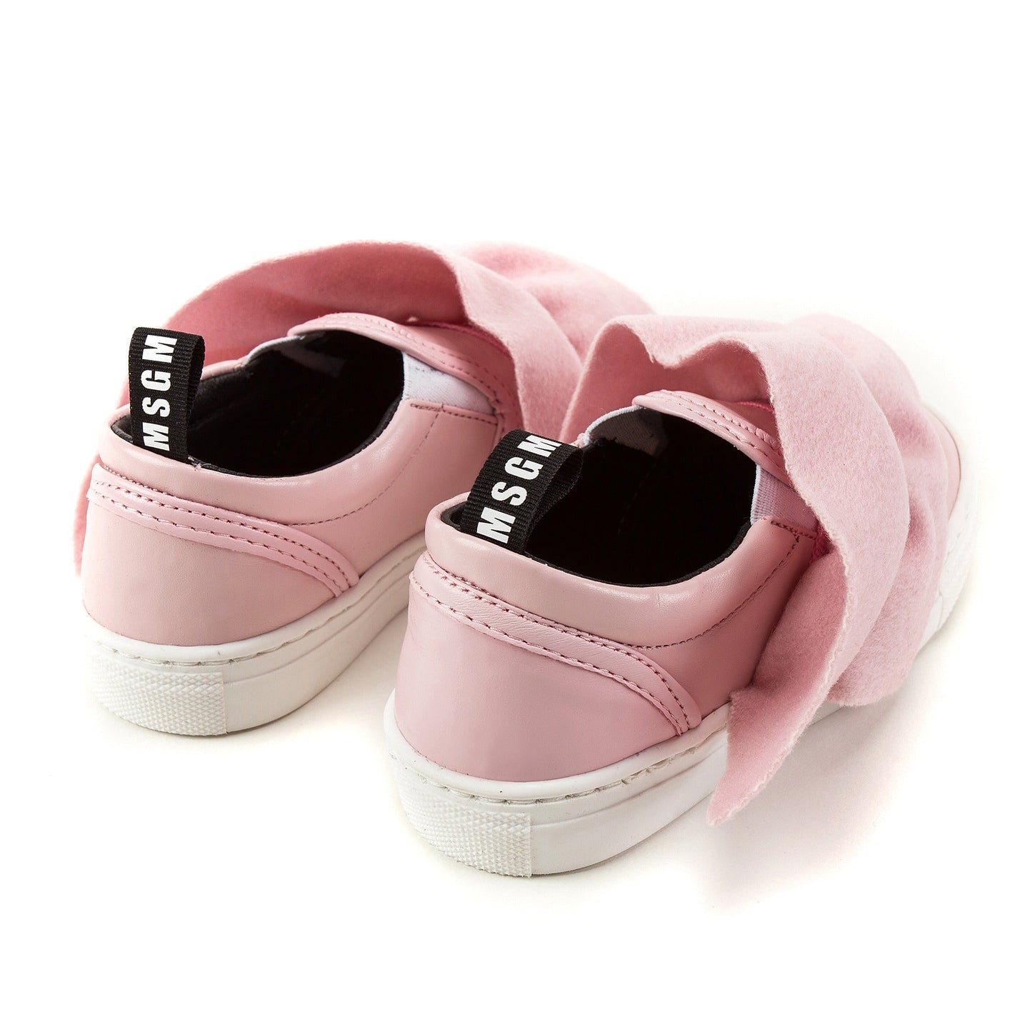 Girls Pink Logo Trainers With Ruffle