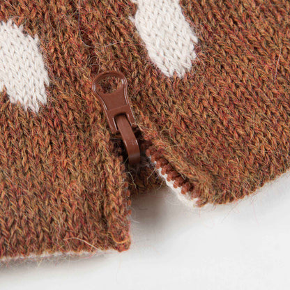 Baby Brown Bambi Alpaca Hooded Animal Sweater