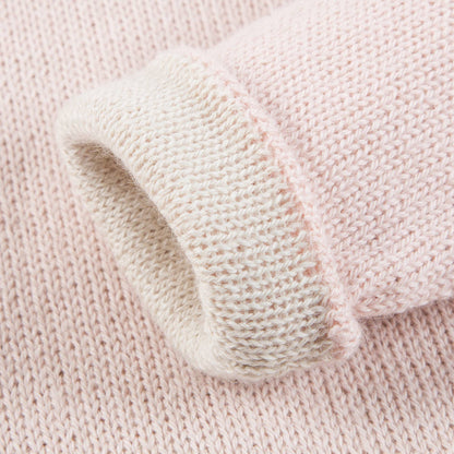 Baby Light Pink Unicorn Alpaca Hooded Animal Sweater
