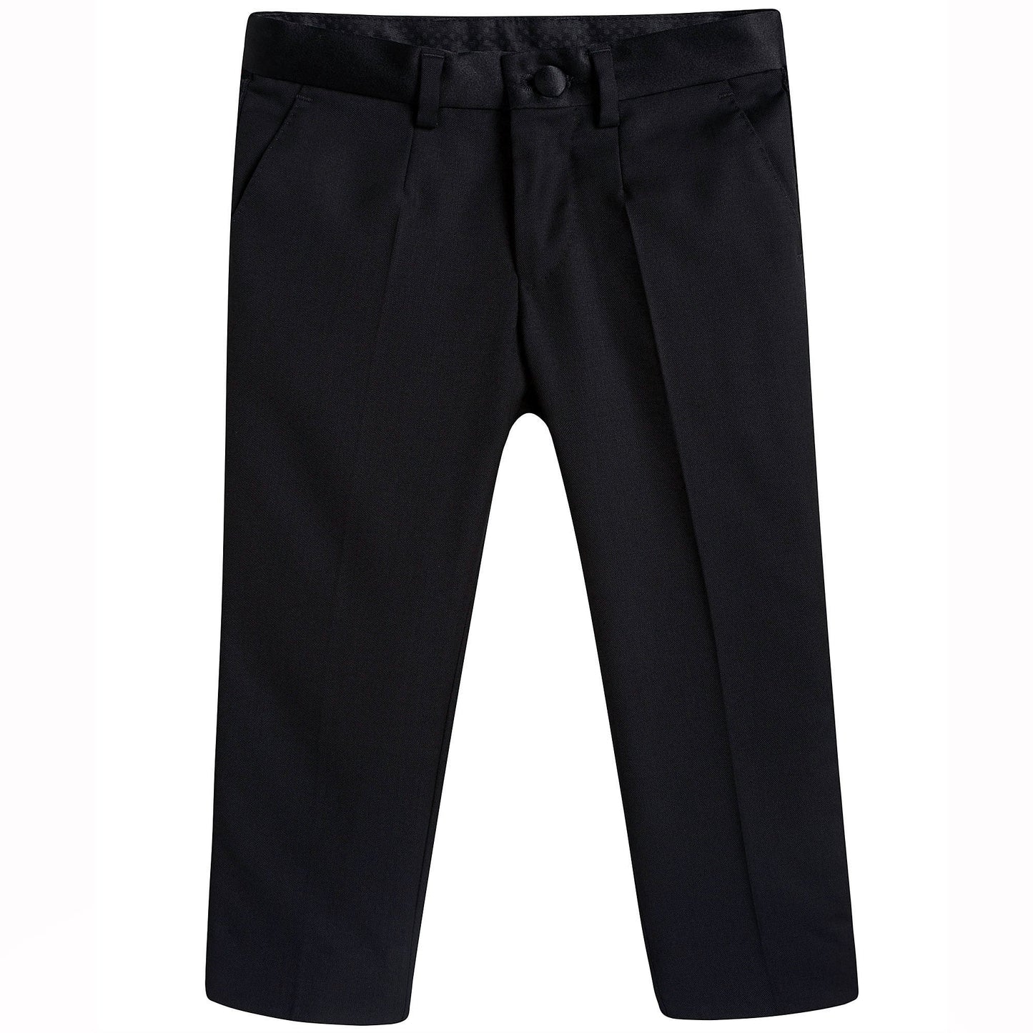 Boys Black Wool & Silk Suits
