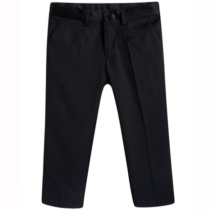 Boys Black Wool & Silk Suits