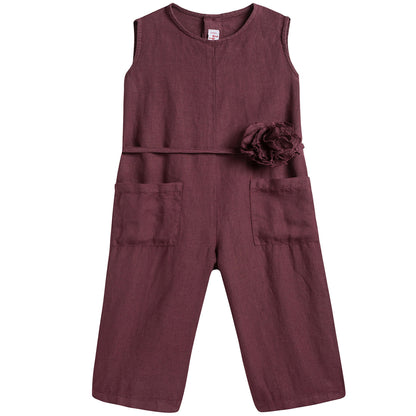 Girls Wine red Rompers