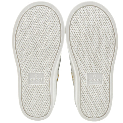 Baby Girls White Bees Embroidered Shoes