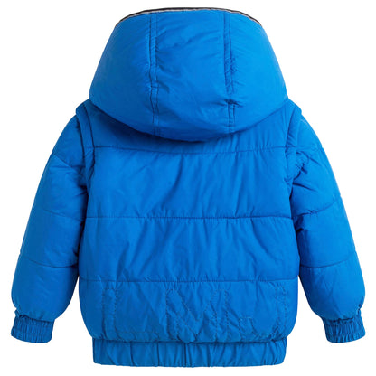 Boys Black & Blue Reversible Cotton Jacket