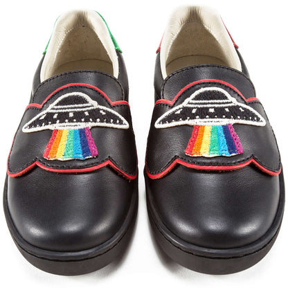 Boys & Girls Black Rainbow Shoes