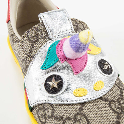 Girls Beige GG Unicorn Shoes