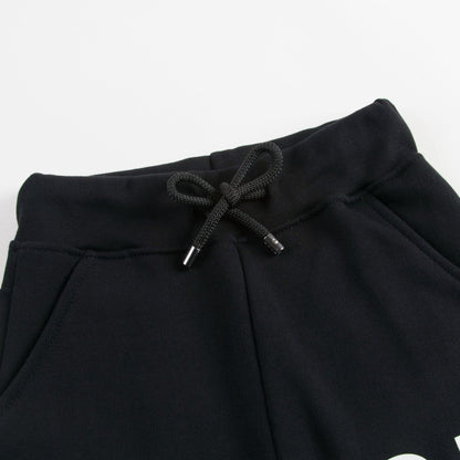 Boys Black Tracksuit Shorts