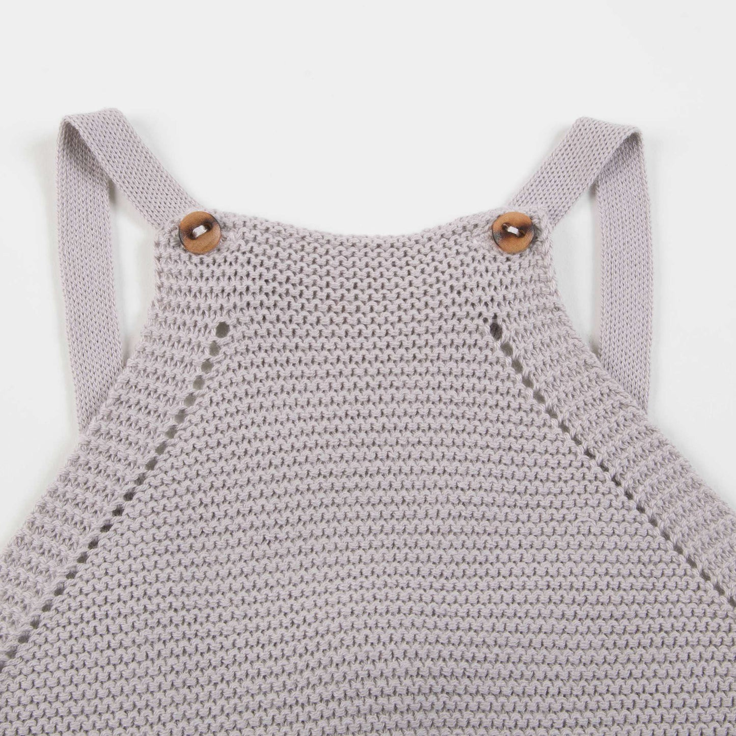 Baby Light Heather Cotton Knitwear Romper