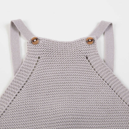 Baby Light Heather Cotton Knitwear Romper