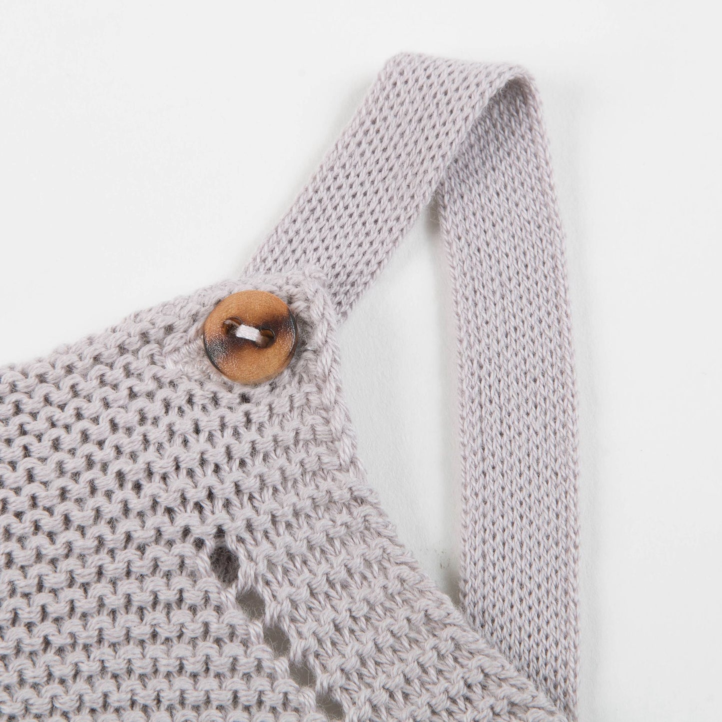 Baby Light Heather Cotton Knitwear Romper
