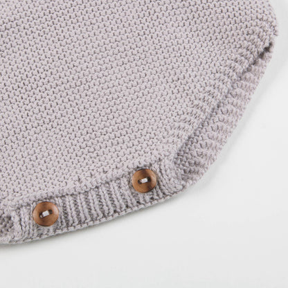 Baby Light Heather Cotton Knitwear Romper