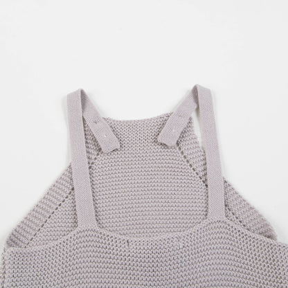 Baby Light Heather Cotton Knitwear Romper