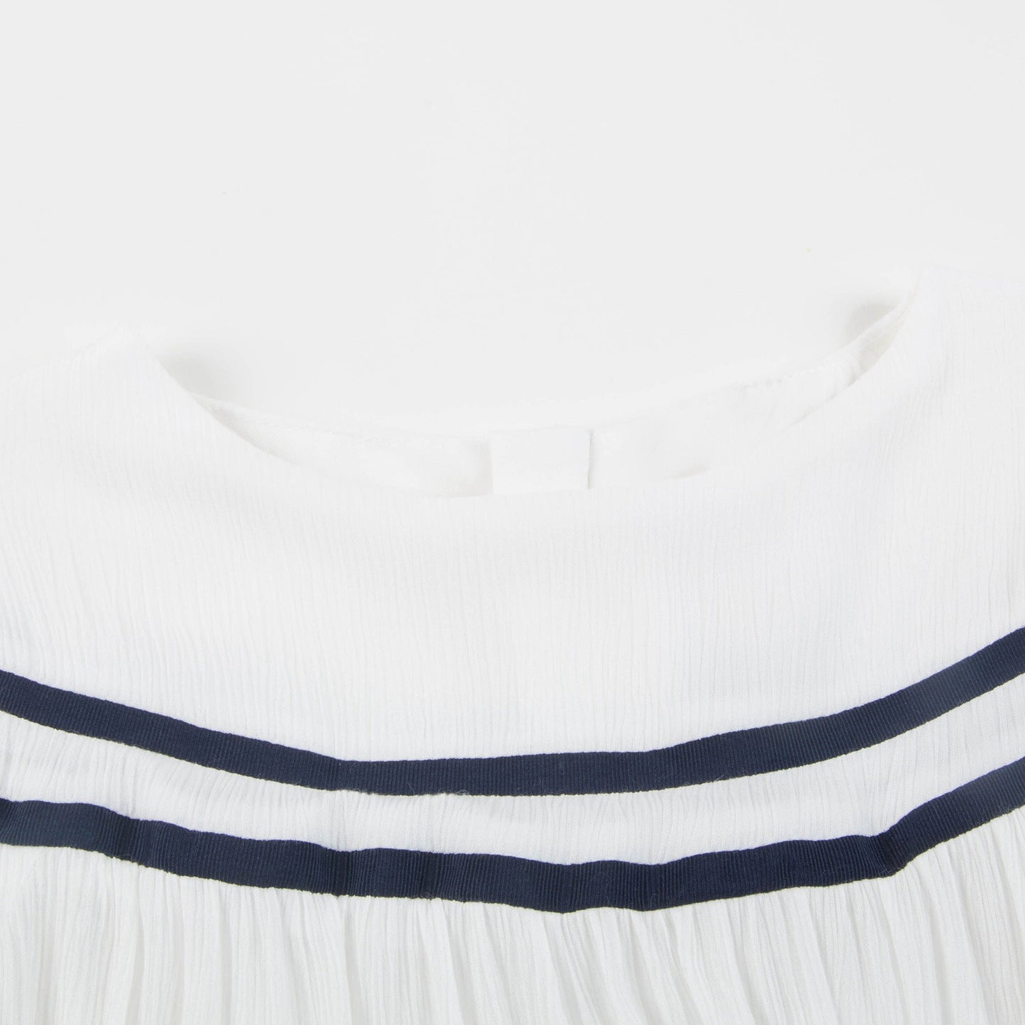 Girls Off White Viscose Dress