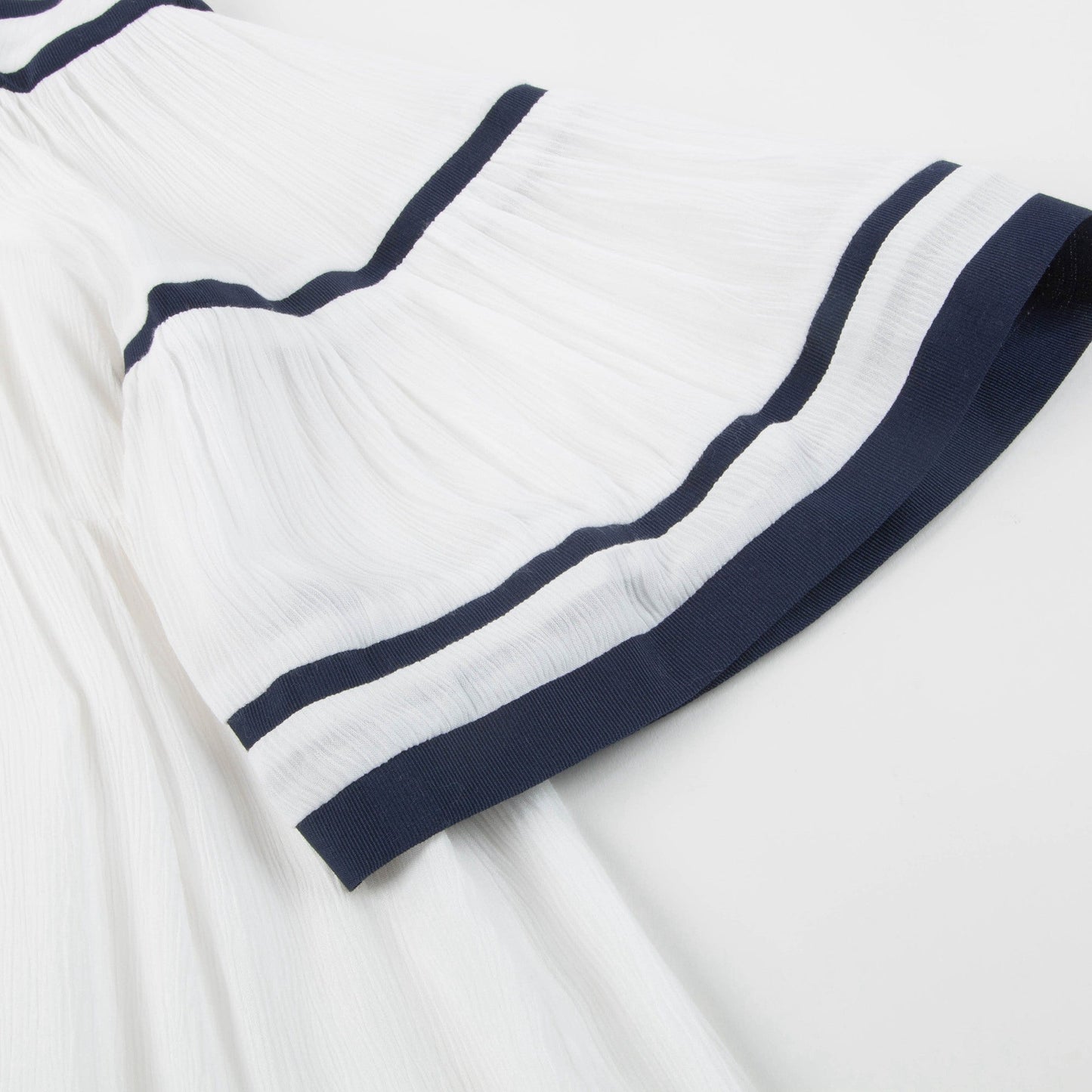 Girls Off White Viscose Dress
