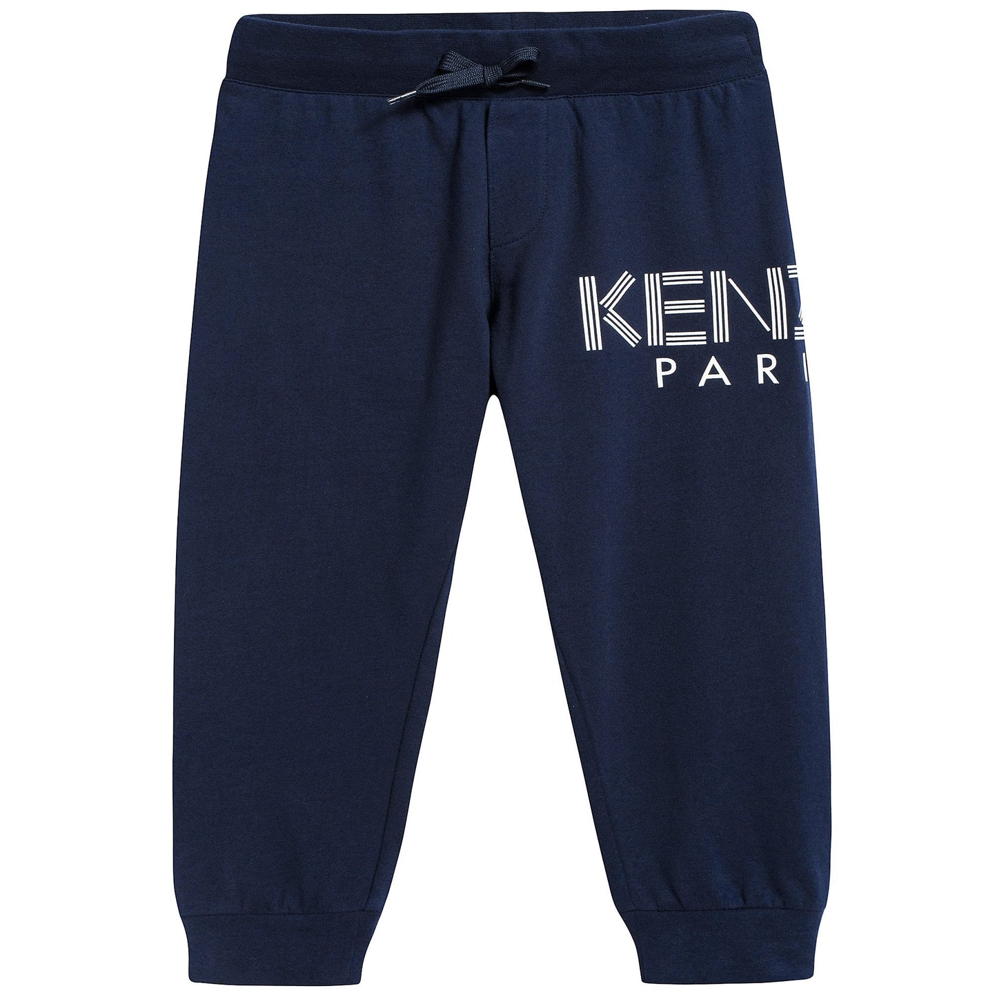 Boys Navy Logo Cotton Trosers