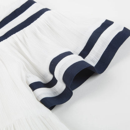 Baby Girls Off White Viscose Dress