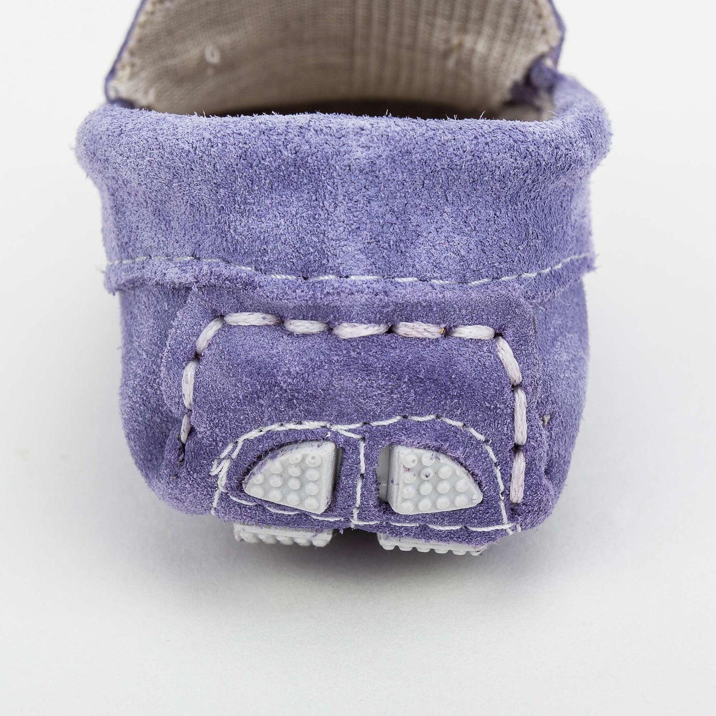 Boys Purple Metallic Buckle Emellished Suede Leather Loafers