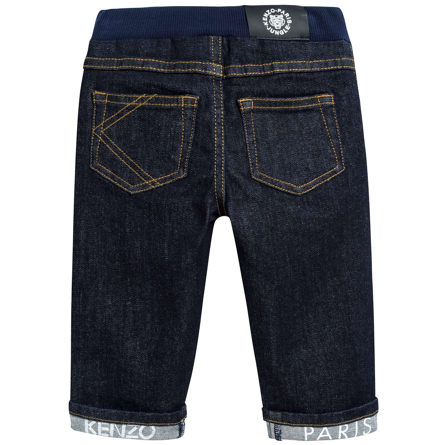 Baby Boys Middle Indigo Cotton Trousers