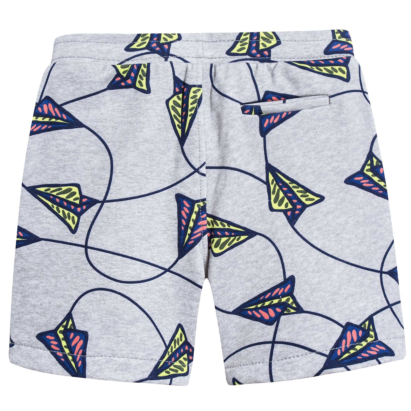 Boys Marl Grey Printed Cotton Shorts