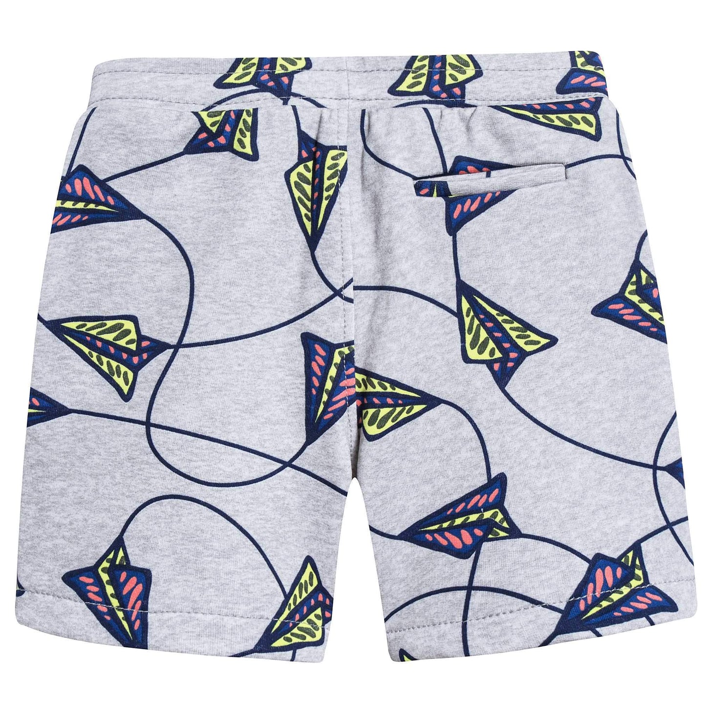 Boys Marl Grey Printed Cotton Shorts
