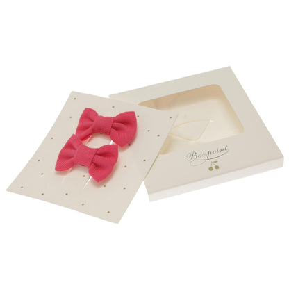 Girls Candy Pink Bow Two Piece Hairclip