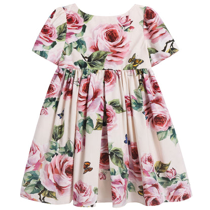 Girls Pale Pink & Rose "Butterfly" Dress