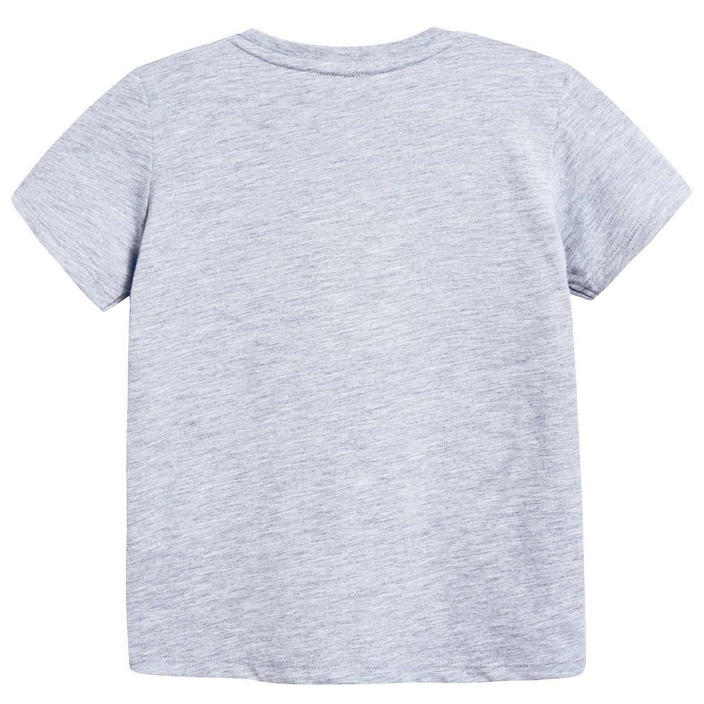 Boys Marl Grey Tiger Printed Cotton T-shirt
