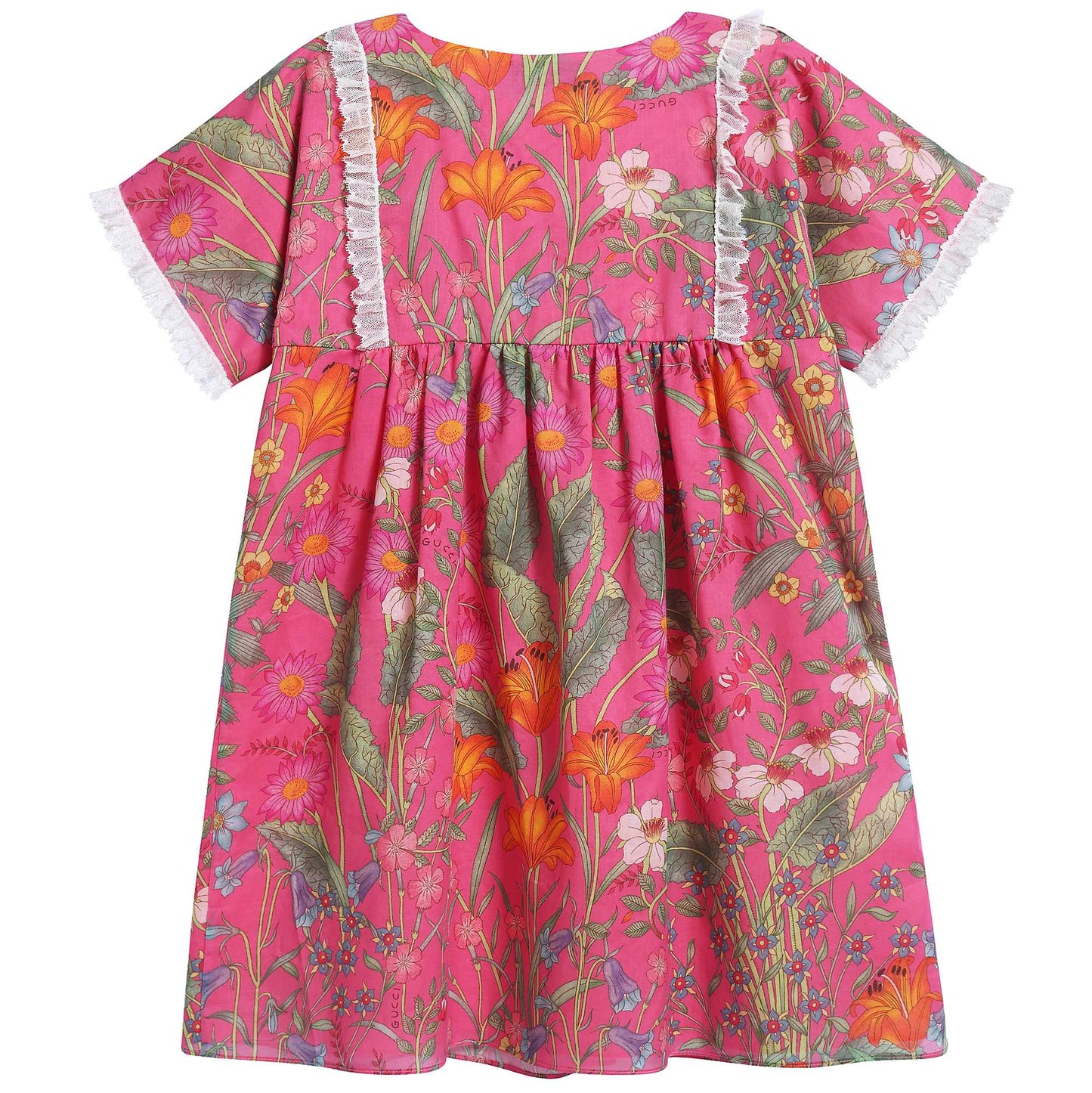 Girls Pink Printed Dress