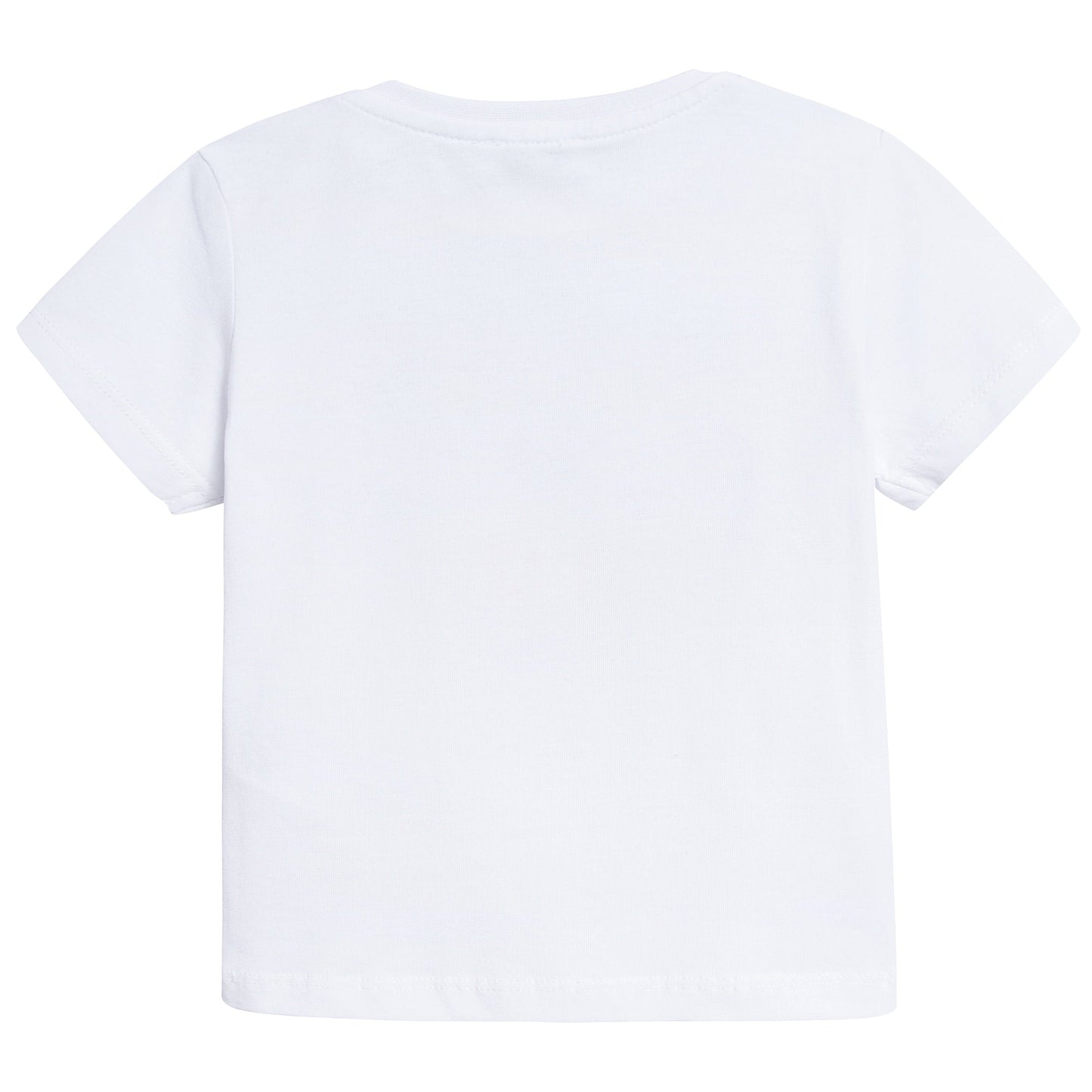 Baby Boys White Tiger Printed Cotton T-shirt