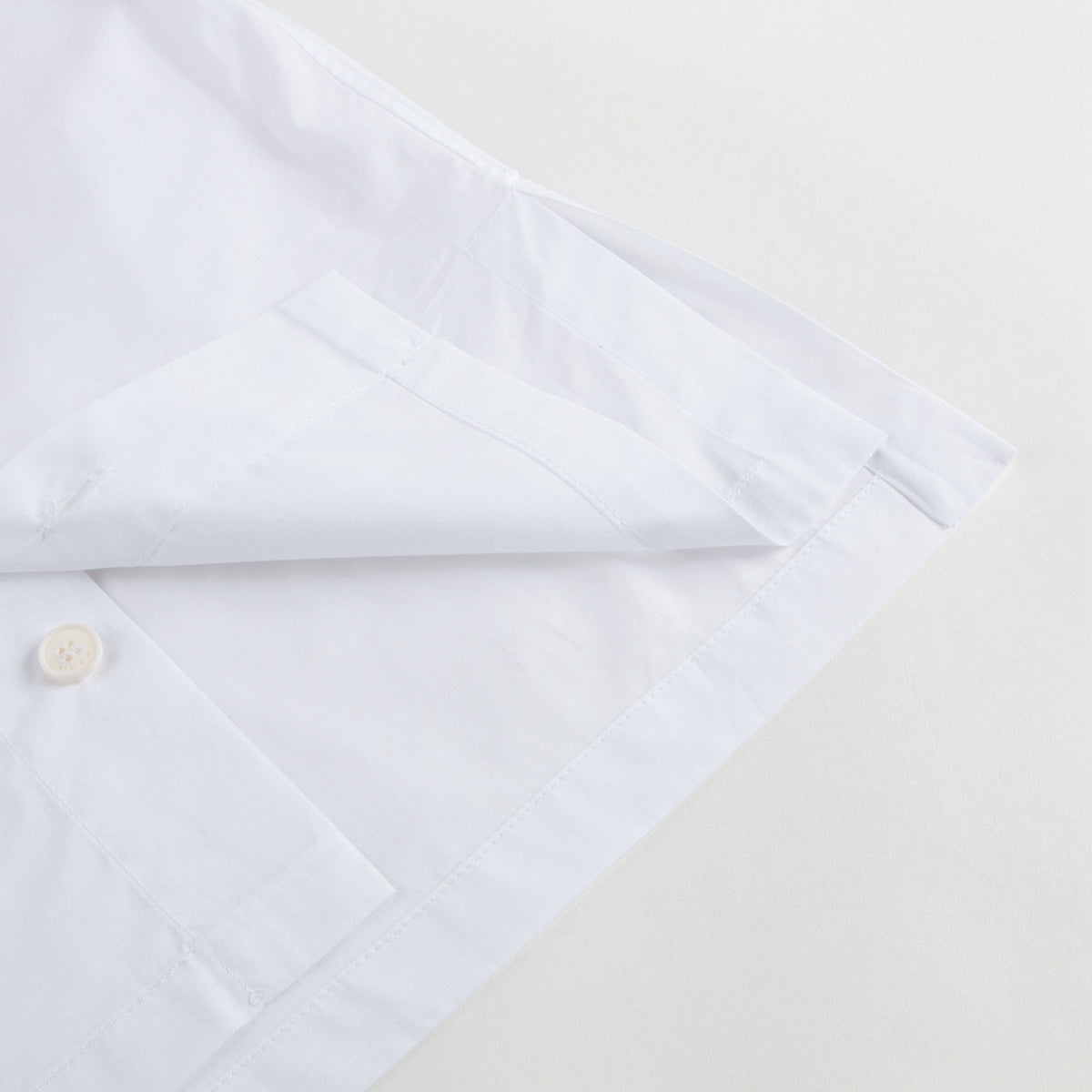 Girls White Shirt With Blue Pocket