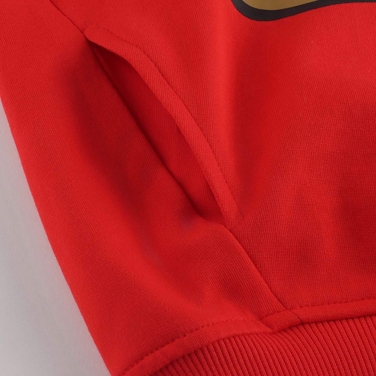 儿童红色连帽棉卫衣