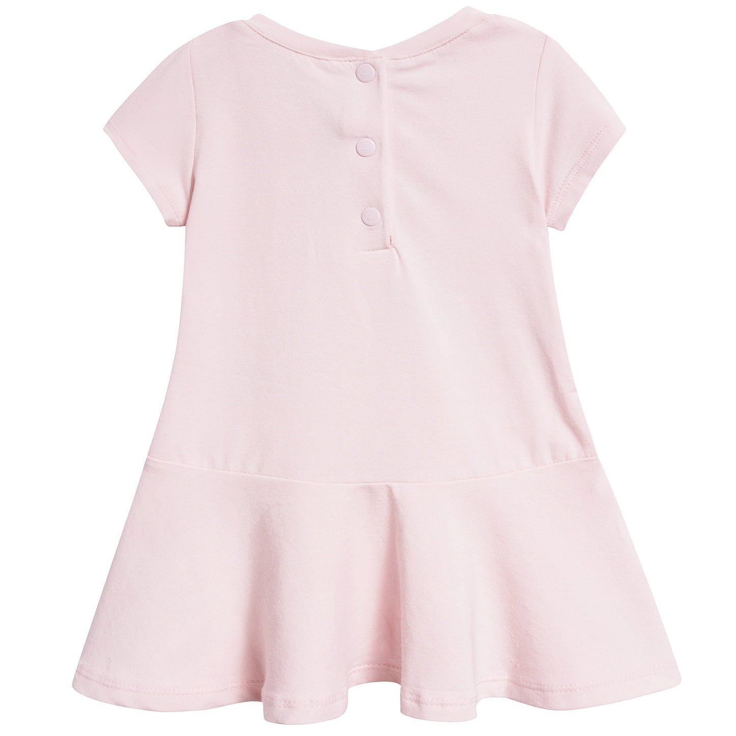 Girls Pink Logo Cotton Dress