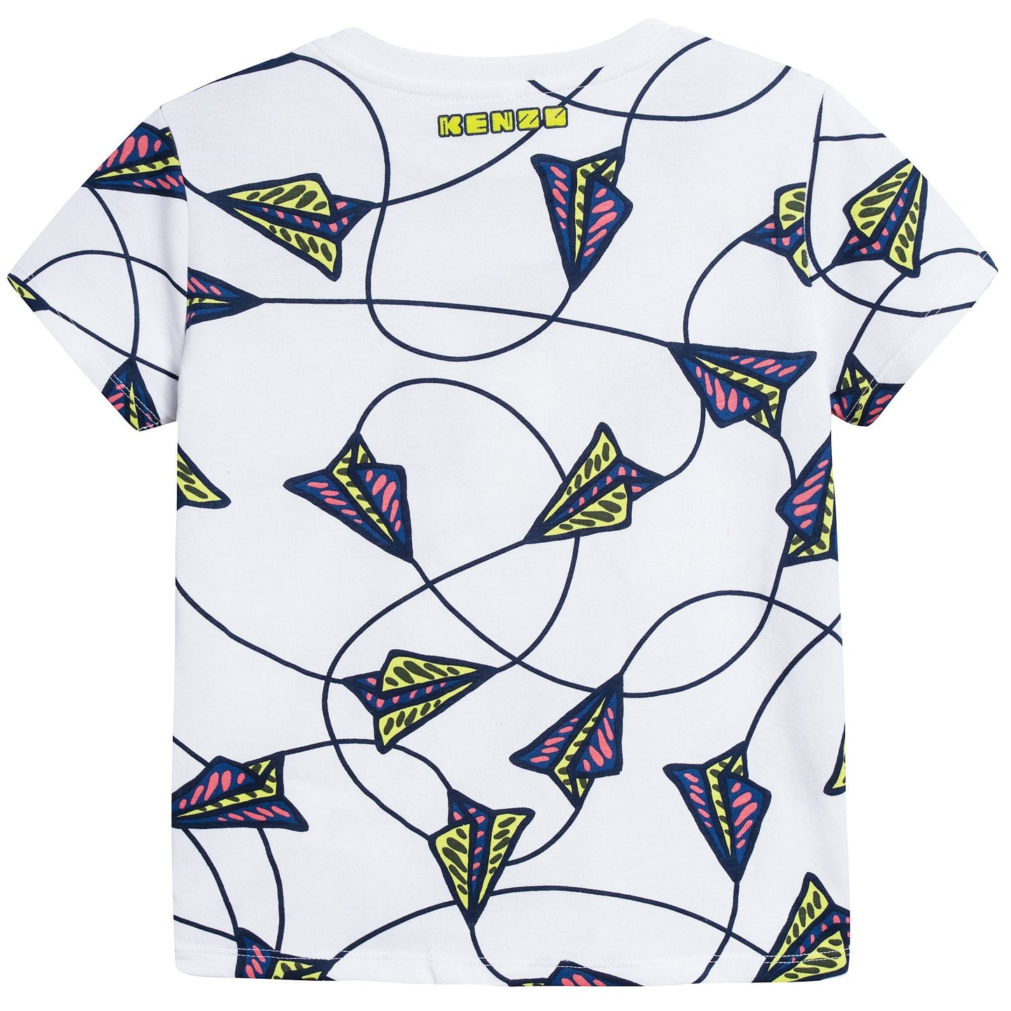 Boys White Printed Cotton T-shirt