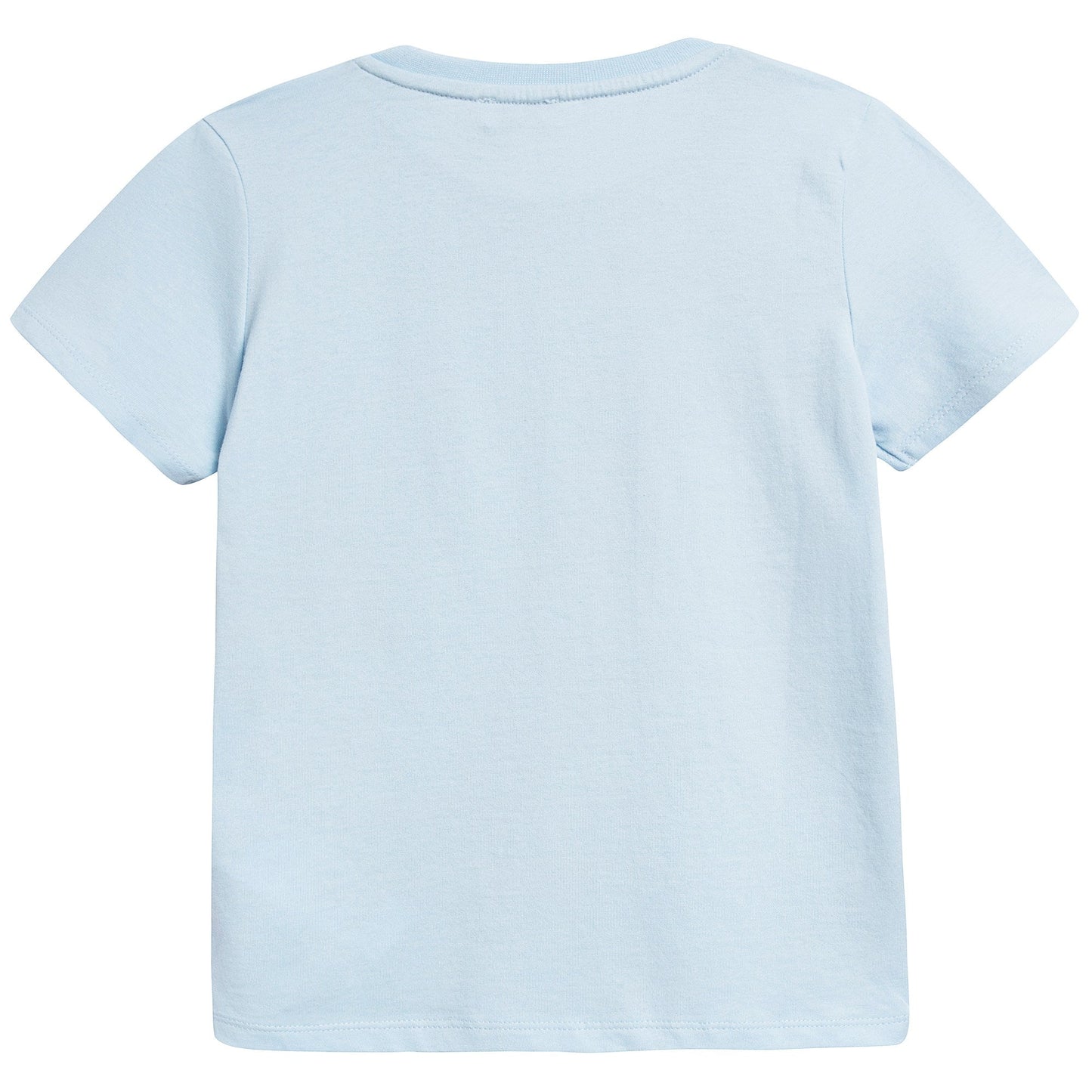 Boys Light Blue Printed Cotton T-shirt