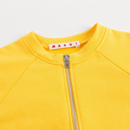 Girls Yellow Cotton Jacket