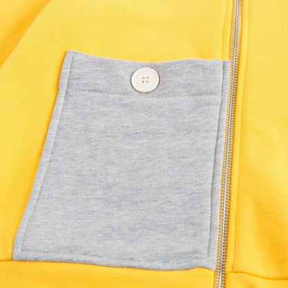 Girls Yellow Cotton Jacket