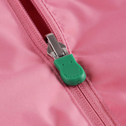 儿童粉色连帽双面棉服