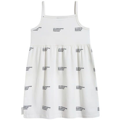 Girls White Pima Cotton Dress