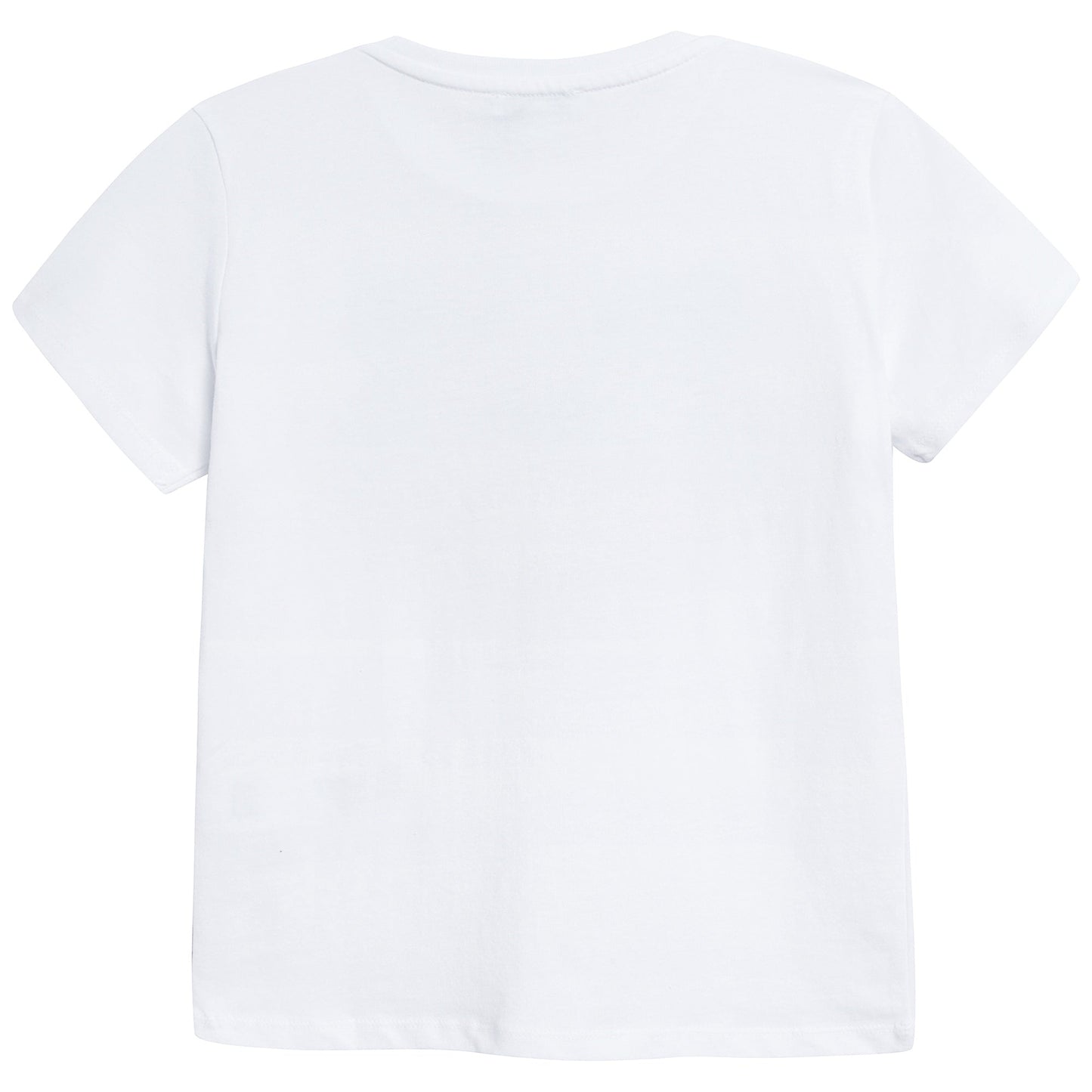 Boys White Tiger Printed Cotton T-shirt