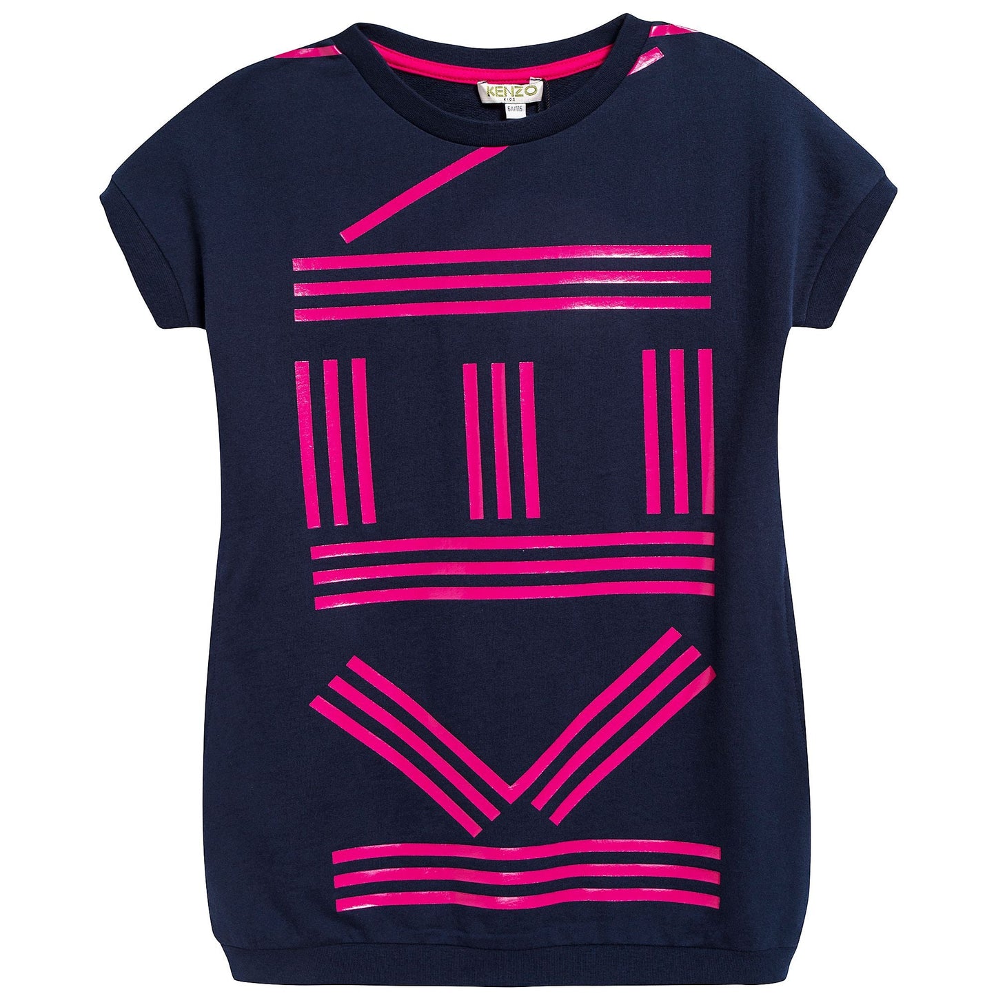 Girls Black Logo Cotton Dress