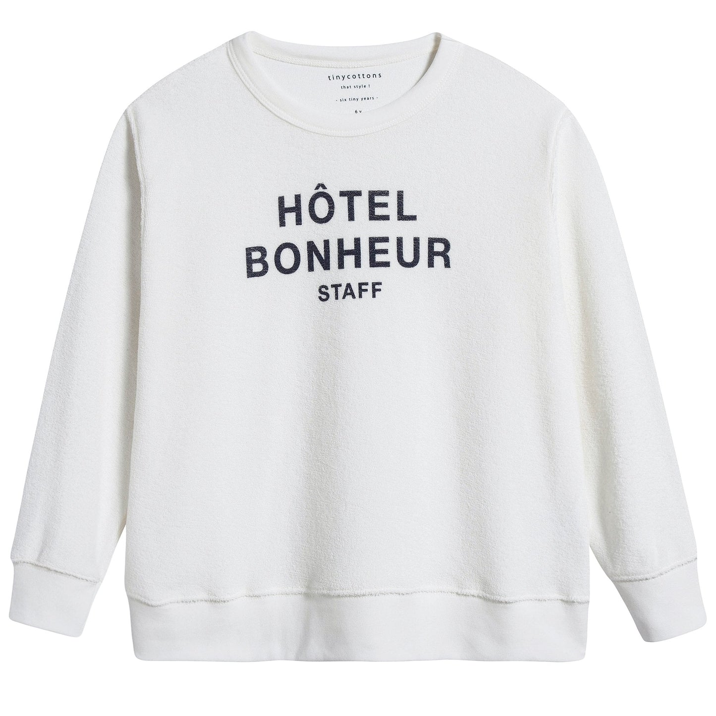 Girls White Pima Cotton Sweatshirt