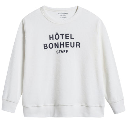 Girls White Pima Cotton Sweatshirt