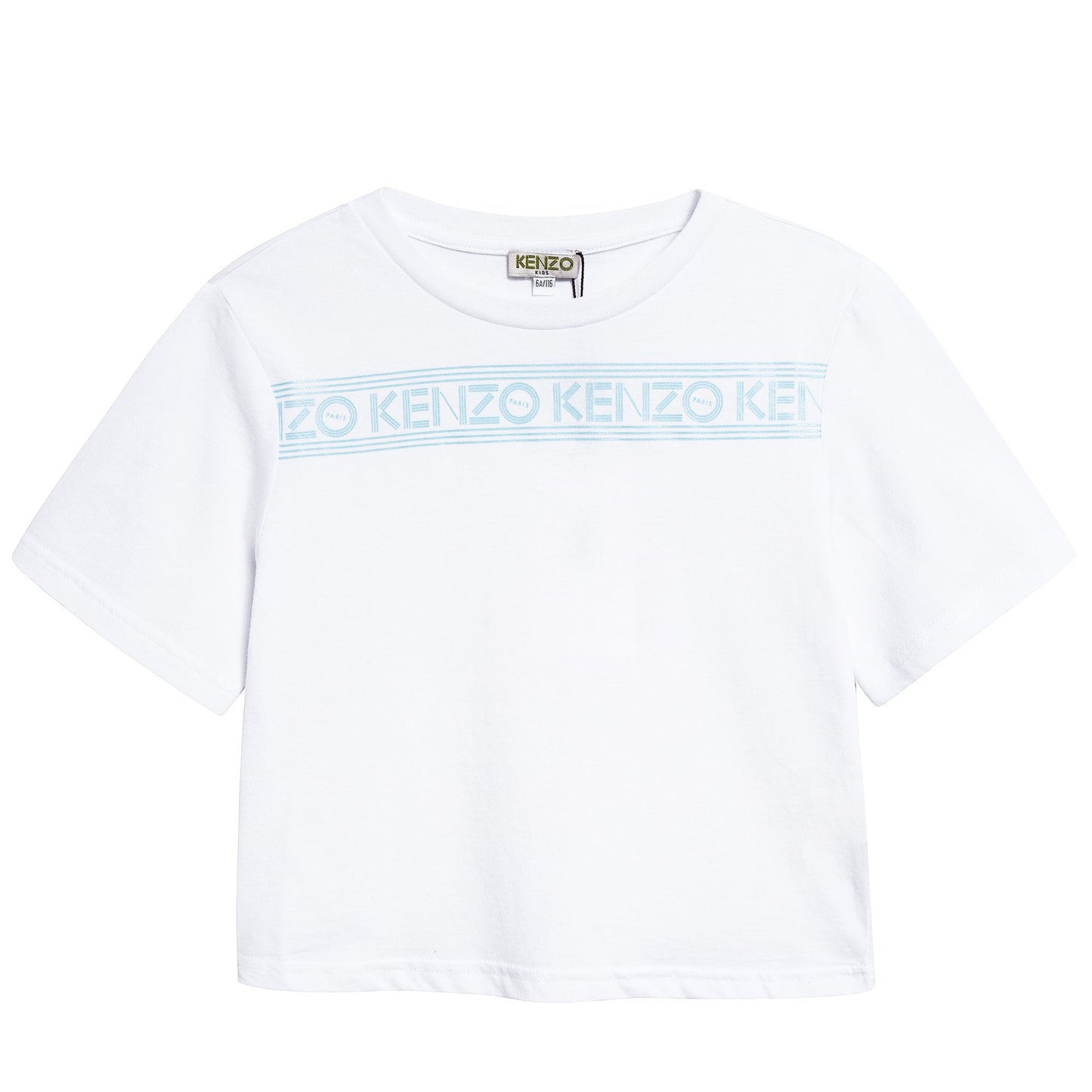 Girls White Logo Cotton T-shirt