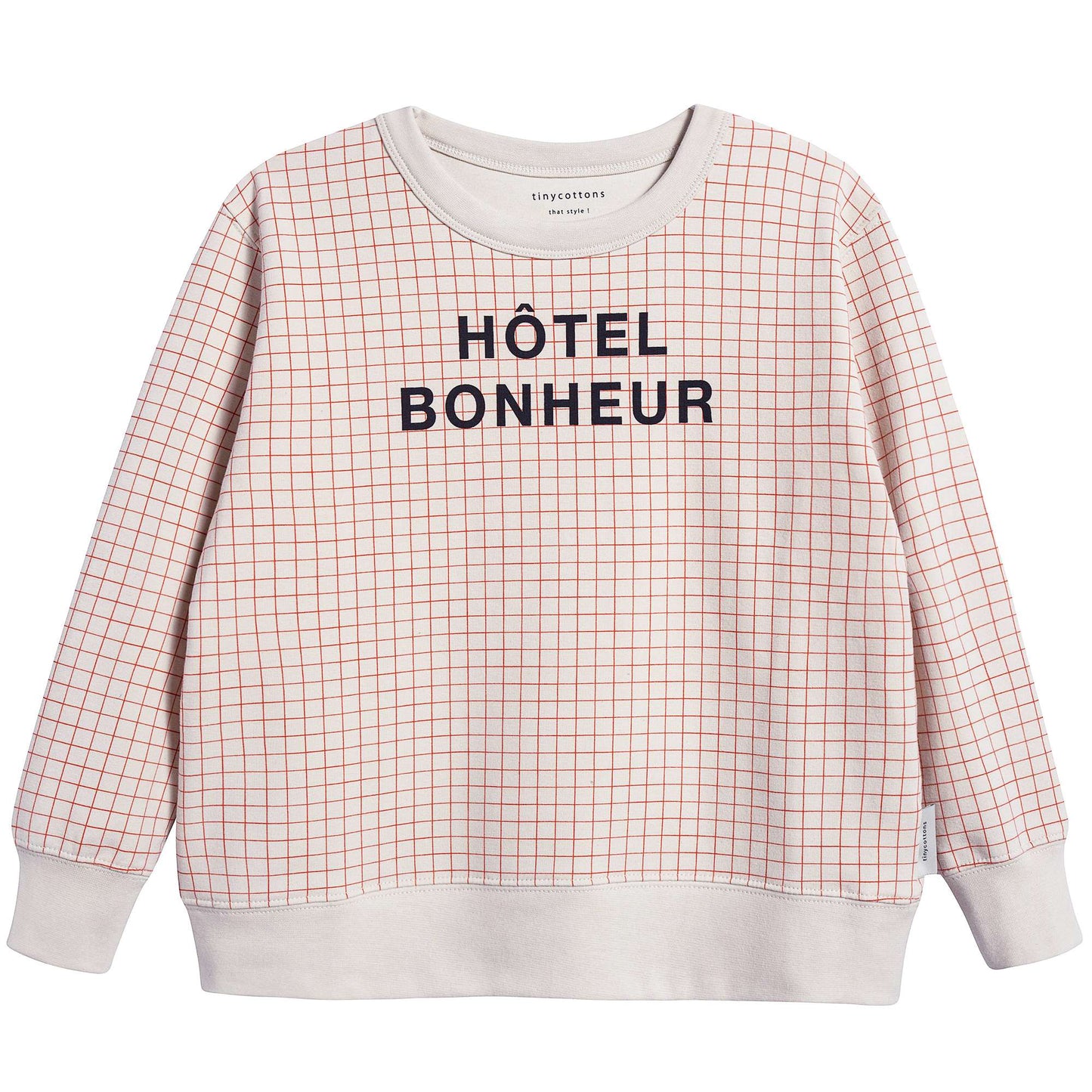 Girls Carmine Striped Pima Cotton Sweatshirt